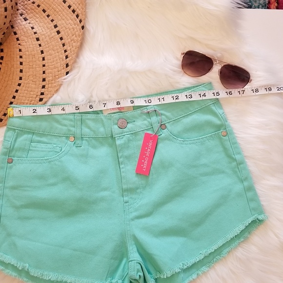 NWOT Refuge High Waisted Vintage Cheeky Short Mint - Picture 4 of 5